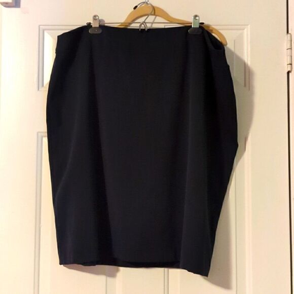 SKIRT size 20 Navy blue NWT Junee Me knee length funeral wedding lined plus - Picture 1 of 7